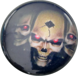 Skulls with glowing eyes Badge